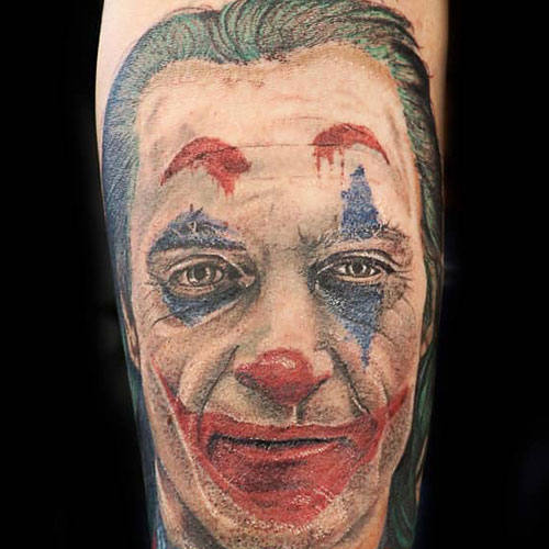 Portrait couleur de Joker, Arthur Fleck, Joaquin Phoenix